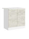 Επιδαπέδιο Ντουλάπι με Πάγκο Εργασίας White, White Craft Oak 80x46x85εκ.