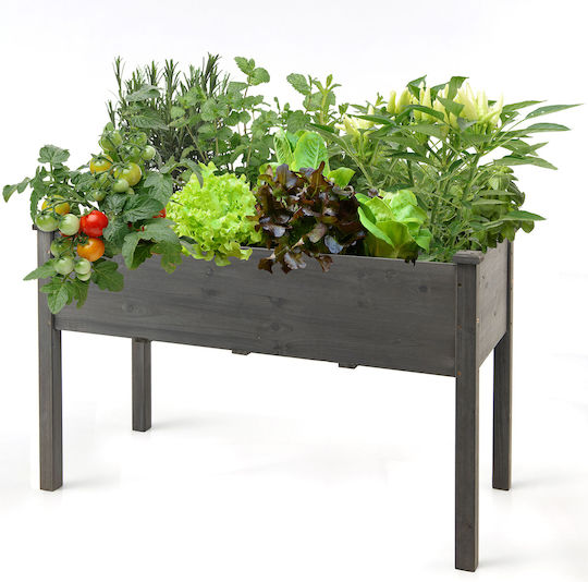 Costway Topf Hölzernes Grey 125x59x76cm.