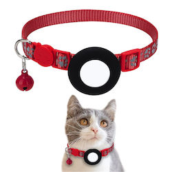 Nylon Halsband Klingel Apple Airtag Rotes Zubehör