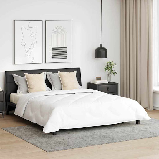 vidaXL Σετ Πάπλωμα Υπέρδιπλο με Γέμιση Microfiber 240x220εκ. Λευκό 3τμχ