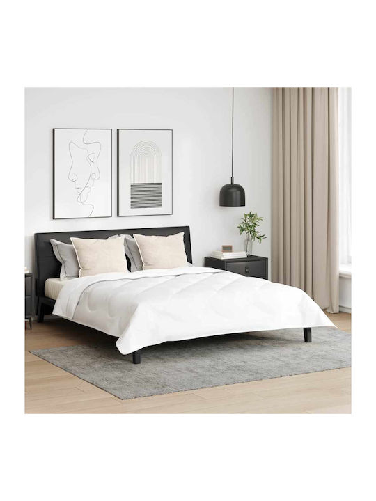 vidaXL Задайте Одеяло Кинг сайз 260x220см. Бял