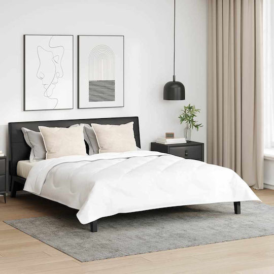 vidaXL Задайте Одеяло Кинг сайз 240x200см. Бял