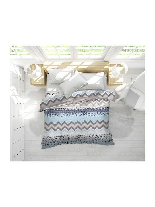 Alcam Painted Coverlet Double Microfiber Light Blue 200x220cm