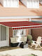 vidaXL Zelt Terrasse mit LEDs Orange 4x3m