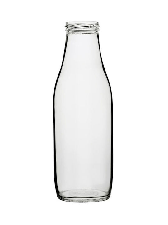 Homestyle Bottle Water Glass with Screw Cap Transparent 1000ml