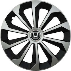 Set 4 Fame Gray-black Wheel Covers R15 Ring Honda Car Range