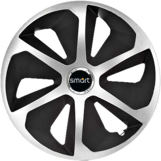 Set 4 Capace De Roți Auto Roco Gri-negru R16 Pentru Mașini Inteligente