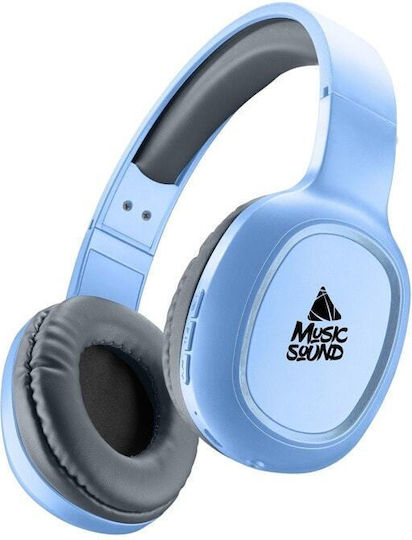 Cellular Line Music Sound Basic Ασύρματα Bluetooth Over Ear Ακουστικά με 30 ώρες Λειτουργίας Μπλε
