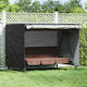 vidaXL Waterproof Garden Swing Cover Black 220x...