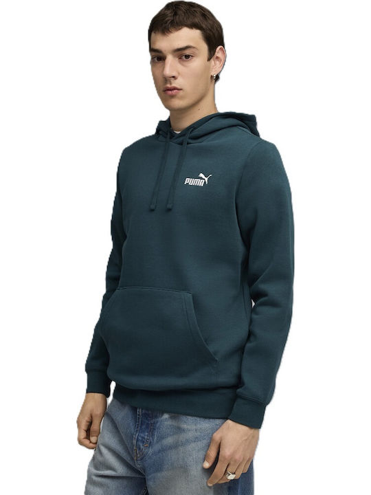 PUMA Ess Small Суитшърт с Качулка Петролен