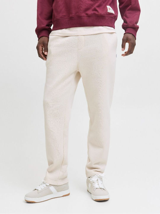 Jack & Jones Παντελόνι Φόρμας Εκρου