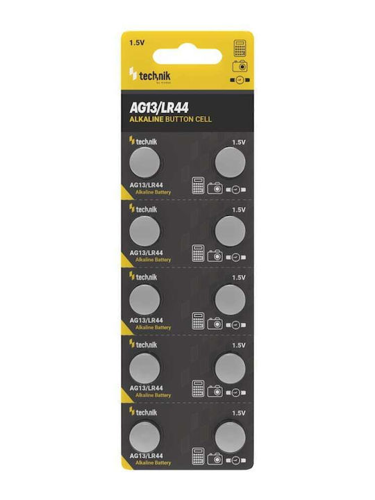 Technik Αλκαλικές Μπαταρίες Ρολογιών LR44 1.5V 10τμχ