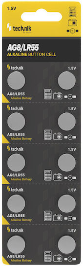 Technik Batterien Alkalisch für Uhren LR55 / SR1120W 1.5V 10Stück