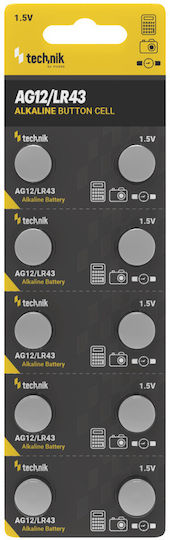 Technik Алкални Батерии За часовници LR43 1.5V 10бр