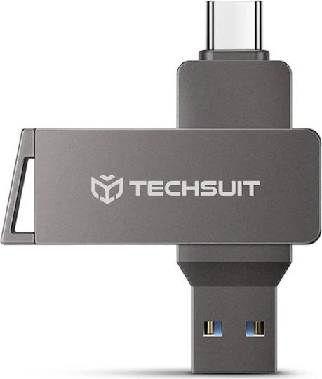 Techsuit 16GB USB 3.0 Stick Γκρι