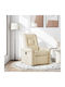 Fotoliu Relax cu Puf Cremă 77x91.5x96cm