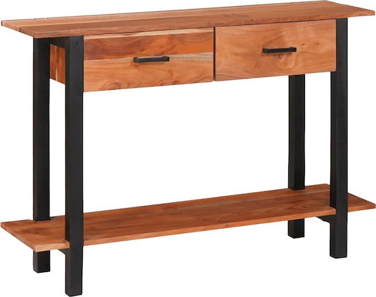 Solid Wood Console Table Coffee L110xW30xH75cm