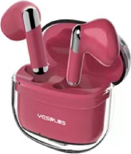 Yesplus TWS19 In-ear Bluetooth Handsfree Earphones with Charging Case Red