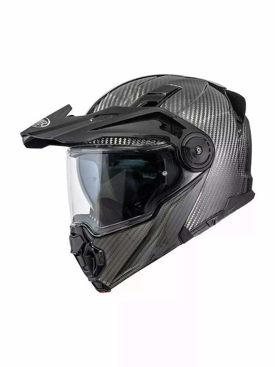 Premier Land Cruiser Carbon Motorcycle Helmet Flip-Up ECE 22.06 with Pinlock