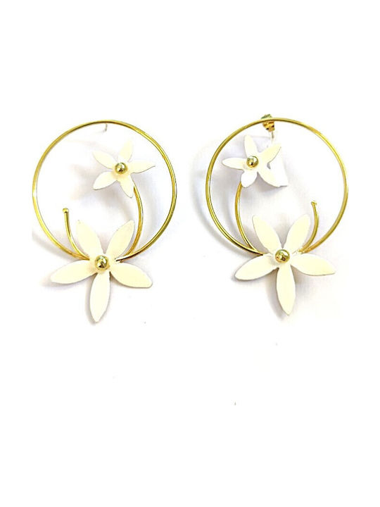 Loua Jewels Μονό Σκουλαρίκι Κρεμαστό Επιχρυσωμένο