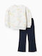 Kinder-Set mit Leggings Winter 2Stück Ecru