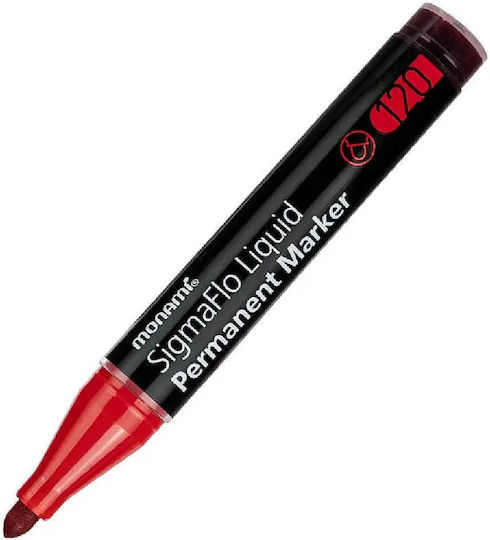 Monami Permanent Marker 2mm Red