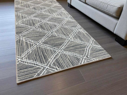 Linea Home 2569 Non-slip Rectangular Gray Living Room Rug 150x220cm