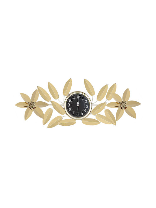 Keskor Wall Clock Metallic Gold 115x43cm