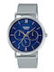Casio Collection Ανδρικό Ρολόι 40mm Μπαταρίας με Μπλε Μεταλλικό Μπρασελέ