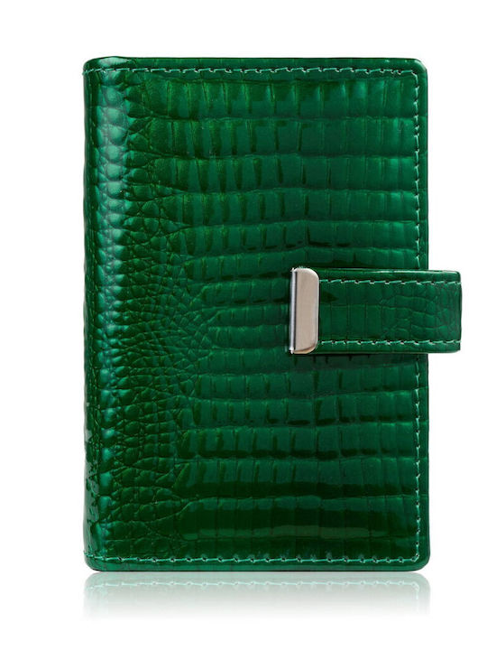 Μικρό Δερμάτινο Γυναικείο Πορτοφόλι Καρτών Πράσινο
