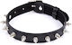 Smd Razor Edge Spiked Leather Collar Adjustable Strap Pu Leather Black