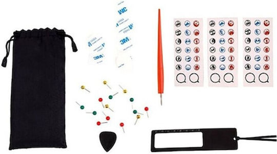 Kit 27 Accesorii Hartă Lumii Dezghețabilă Autocolante Ace De Siguranță Husă De Depozitare