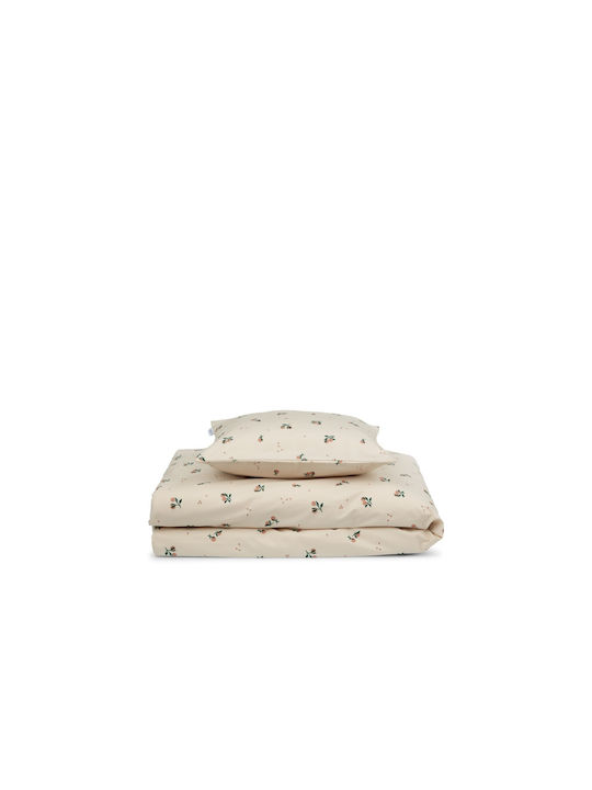 Liewood Set Cearceaf Pentru Bebeluş Cu Faţă De Pernă Carmen Peach Sea Shell 70x100 Cm