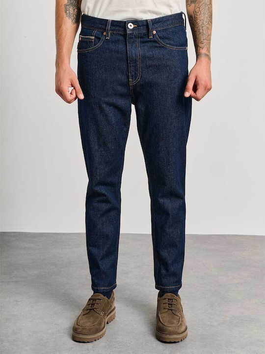Männer Jeanshosen Hose mit Lose Baggy Anwendung Dunkelblau