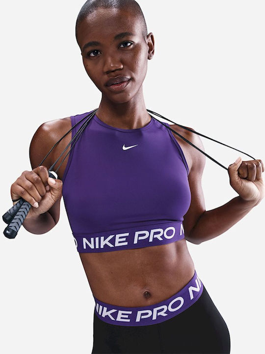 nike pro sports bra purple