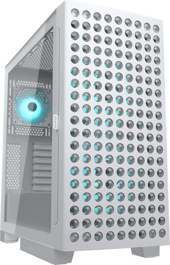 Cougar Airface Eco RGB Gaming Midi Tower Κουτί Υπολογιστή με Πλαϊνό Παράθυρο Λευκό