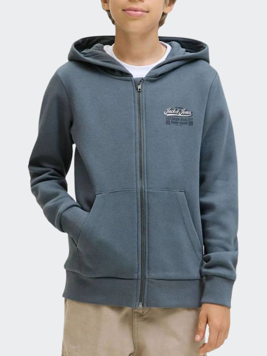 Jack Jones Kinder-Sweatshirtjacke Baumwolle mit Kapuze Navy