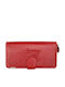 Large Leather Women's Wallet Classic Red