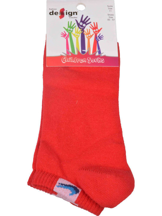 Design Socks Kids' Ankle Socks Red
