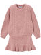 Kids' Set with Skirt Winter 2pcs Pink