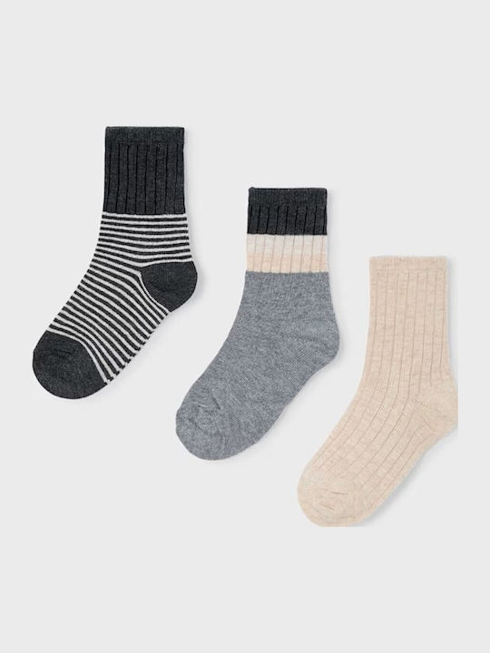 Mayoral Kids' Socks Dark Beige 3 Pairs