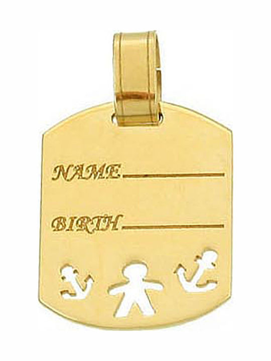 Kaloustian Charm aus 9K Gold mit Namenswahl
