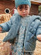 Kids' Fur Double Sided with Hood Light Blue Purple