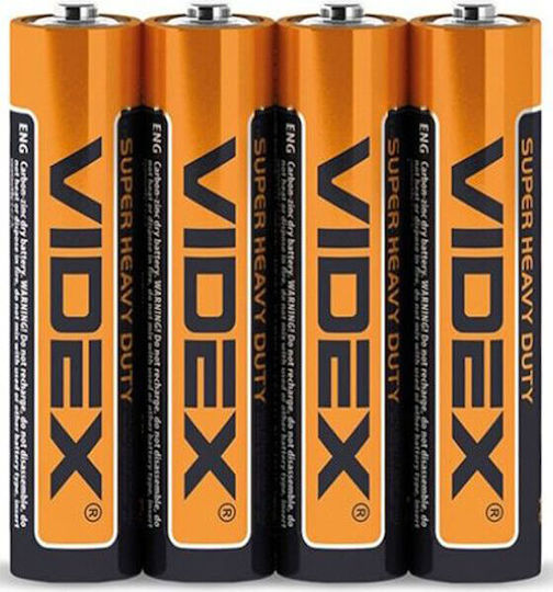 Videx Super Heavy Duty Μπαταρίες Zinc AA 1.5V 4τμχ