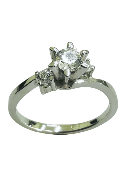 Aris Dentopoulos Schmuck Einzelner Stein aus Weißgold 14K Aris Dentopoulos Schmuck Einzelner Stein aus Weißgold 14K
