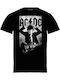 Pegasus Kurzarmbluse mit Ac Dc Logo Bedruckt