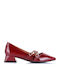 Burgundy Heels with Strap