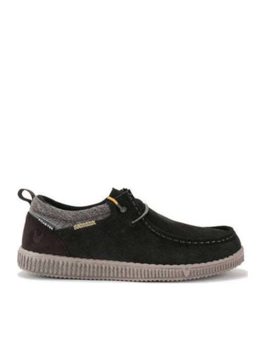 Pitas Men's Leather Moccasins Black