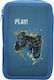 Street Pencil Case Full with 2 Compartments Blue