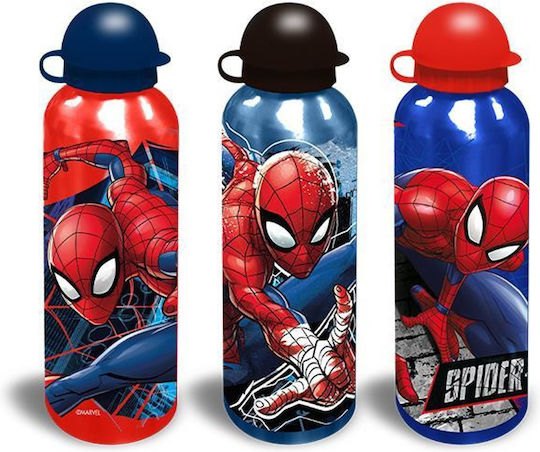 Παιδικό Παγούρι Spiderman Αλουμινίου 500ml (Διάφορα Σχέδια/Χρώματα)